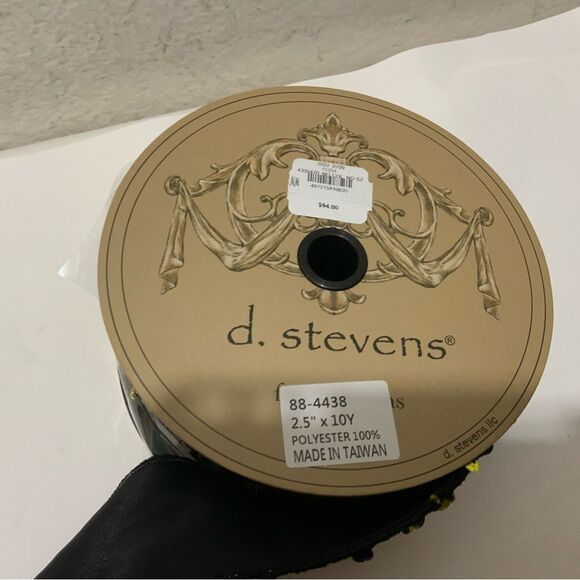 New 2 rolls D. Stevens Sequined Ribbon, 2.5"W x 10 Yards Retail $188 - Picture 11 of 12